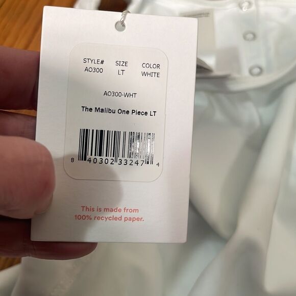 Andie Swim The Malibu One Piece LT Swimsuit White size L Tall NWT - Picture 5 of 6